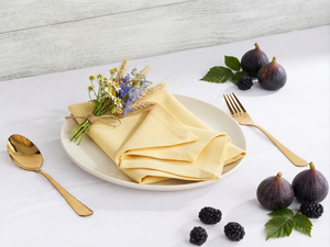 Yellow Modern Rectangle <b>Linen</b> <b>Cloth</b> Napkin Folded Dinner Napery Reusable Handmade 60x60cm Table <b>Linen</b> for Wedding Party - Product Image 5