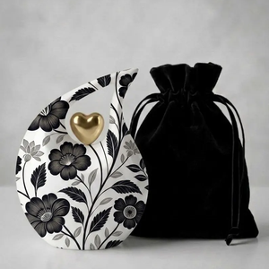 Urna Funeraria de Aluminio con Diseño Floral, Florero Conmemorativo de Sobremesa, Urna Decorativa para el Hogar - Product Image 4
