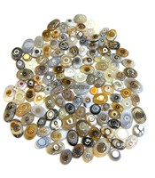 Pierre précieuse naturelle Sulemani Yemeni Aqeeq Hakik Eye Agate, cabochon ovale, pierre brute pour la fabrication de bagues