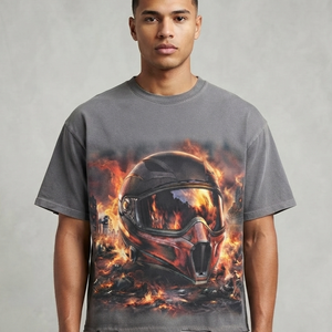 Camiseta personalizada extragrande con cuello redondo, 100% algodón, estilo vintage, manga corta, unisex, para verano. - Product Image 6