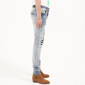 Pantalones Vaqueros de Mezclilla Premium para Hombre, Jeans de Mezclilla de Algodón de Alta Calidad con Logotipo Personalizado, Servicio OEM, Fabricante de Marca Privada, Venta al por Mayor - Product Image 3