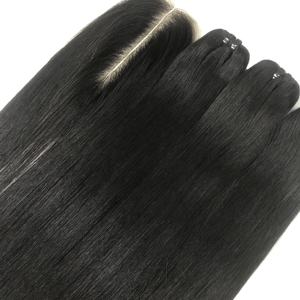 Prix usine luxe vietnamien Extensions de cheveux humains longue droite noire non traitée brut génie trame vague de cheveux pas cher Bundle - Product Image 1