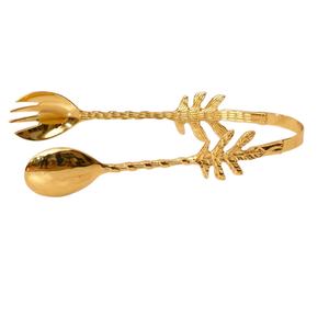 Professional Supplier of Superb Quality Latest <b>Vintage</b> Design Sustainable Stainless Steel Leaf Design Serving Tong Salad Server - Product Image 1