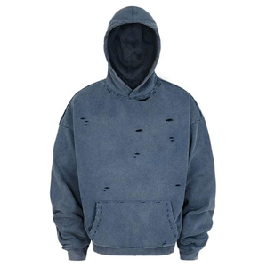 Sweat à capuche délavé à l'acide, fabricant OEM, sweat à capuche oversize tendance, coton épais, fournisseur en gros de marques privées - Product Image 1