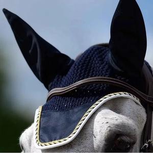 Voile anti-mouches pour cheval, bonnet d'oreille entièrement personnalisé, masque anti-mouches pour cheval, équitation professionnelle, vente en gros sur mesure - Product Image 3