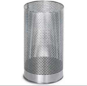 Poubelle en métal texturé poli, conçue pour un rangement de luxe dans les intérieurs de salon, chambre et cuisine - Product Image 6