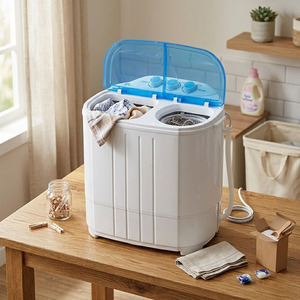 Lave-linge électrique à double cuve SUDEX XPB40-618ST, compact, pour vêtements de bébé - Product Image 5