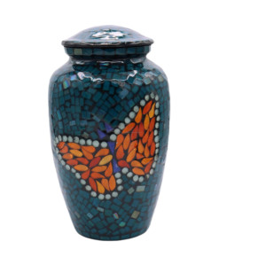 Blue Color New Design Cremation Urns With <b>Sticker</b> Finish Low Prices Adult <b>Metal</b> Funeral Cremation Urns - Product Image 6