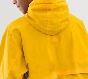 เสื้อแจ็คเก็ตผู้ชายสีเหลืองแบบมีฮู้ดกันน้ำ พร้อมกระเป๋าหน้าอก ปิดด้วยซิป สวมใส่สบายๆ สำหรับฤดูใบไม้ผลิ - Product Image 2