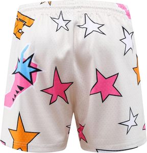 Double <b>Layer</b> Canvas Heat-Transfer Printed 100% Polyester Breathable <b>Mid</b> Elastic Waist 5 Inch Inseam Casual Custom Men's Shorts - Product Image 2