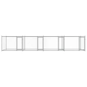 Cage pour chien en acier galvanisé durable de 26,2 x 6,6 x 4,9 pieds, cage et maison pour animaux de compagnie de couleur grise - Product Image 4