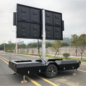Outdoor Portable Wheel Solar Led Advertise Screens Display Traffic Mobile <strong>Variable</strong> <strong>Message</strong> <strong>Sign</strong> <strong>VMS</strong> Trailer for Advertising