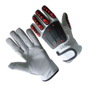 Gants de sécurité industriels en cuir de chèvre pleine fleur, robustes et durables, pour mécaniciens et travaux de construction, vente en gros à prix abordable - Product Image 6