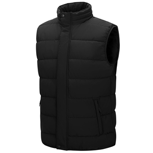 Chaleco Acolchado de Forro Polar con Cuello Alto Color Borgoña para Hombre, Marca GENERSA SPORTS, Cierre de Cremallera, Resistente al Viento, Secado Rápido, Transpirable, Informal, para Invierno - Product Image 1