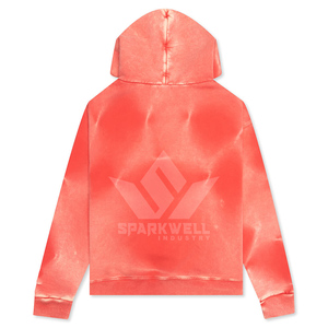 เสื้อฮู้ดดี้ Sparkwell Industry ลาย Tie-Dye ทรงโอเวอร์ไซส์ ผู้ชาย ทรงปกติ ผ้าถักโพลีเอสเตอร์ สวมใส่สบายๆ สำหรับฤดูใบไม้ผลิ โลโก้ด้านหลัง - Product Image 1