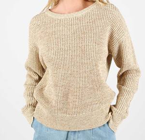Suéter de punto holgado para mujer - Jersey casual de invierno con cuello redondo - Prenda de punto suave, cálida y transpirable de talla grande para mujer 2026 - Product Image 3