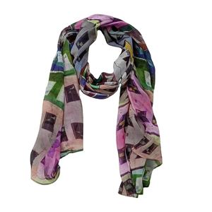 Último Diseño Geométrico, Pañuelos Largos de Algodón Modal 100% con Estampado Digital, Pañuelos de Alta Calidad para Mujer, Venta al por Mayor - Product Image 3