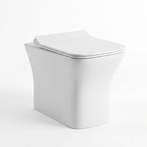 Inodoro de cerámica moderno de una pieza SCORPIO, montado en la pared, con sifón en P, para villas y hoteles - Product Image 1