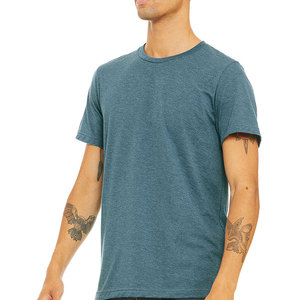 เสื้อยืดคอกลมแขนสั้นผู้ชายผ้าฝ้ายแท้ 100% แบบสั่งทำ OEM สีทูโทน สวมใส่สบาย ระบายอากาศได้ดี แห้งเร็ว ทรงปกติ เหมาะสำหรับออกกำลังกาย - Product Image 4