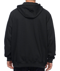 เสื้อฮู้ดดี้สีดำ ผ้าฝ้าย 100% สำหรับฤดูหนาว ปักลาย ขนาดใหญ่พิเศษ พร้อมโลโก้แบบกำหนดเอง - Product Image 2