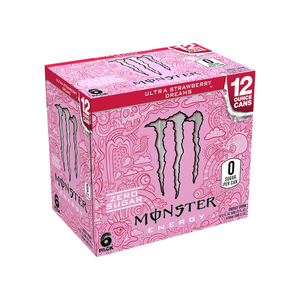 Energy Drink 500ml Can Light Refreshing Strawberry Monster Ultra Strawberry Flavor High Performance Energy <b>Beverage</b> - Product Image 1
