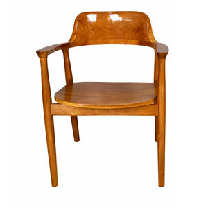 Fauteuil de salle à manger Hiroshima en teck massif de qualité supérieure, style scandinave moderne, B2B, écologique, durable, empilable - Product Image 1