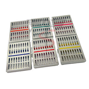 Plateau de cassettes dentaires manuel en acier inoxydable pour usage clinique, boîte de stérilisation réutilisable, rangement sécurisé pour instruments dentaires - Product Image 6