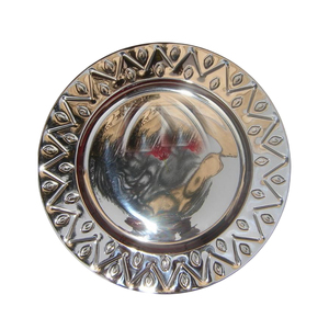Assiette de présentation en acier inoxydable poli miroir, sous-assiette métallique pour la décoration de mariage et les services de table formels - Product Image 5