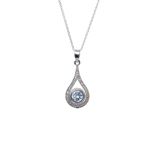 Juego de Joyería de Plata 925 Natural con Gema Azul en Forma de Lágrima, Hecho a Mano, de Alta Calidad, Hipoalergénico, Certificado por Terceros, para Mujer - Product Image 2