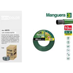 Manguera de Jardín de 10M 3/4 y Enrollador, Tubería de Agua Premium para Exteriores - Product Image 3