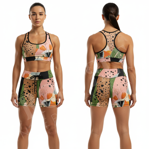 Shorts de sport en polyester élastique pour musculation, fitness et entraînement, vente en gros, design personnalisé par sublimation - Product Image 3