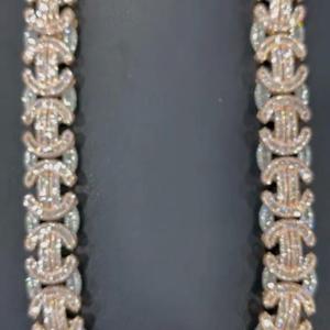 Cadena Cubana de Plata de Ley 925 Chapada en Oro con Moissanita, Joyería de Moda Hip Hop para Fiestas - Product Image 3