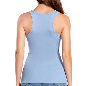 Women's Custom Sleeveless Casual Summer Wear Anti-Shrink Polyester Cotton OEM Service Women Tank <b>Tops</b> - Product Image 2