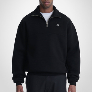 Custom Oversized Half Zip Pullover Heavyweight Hoodies <b>Thick</b> <b>Fleece</b> Sweatshirt Premium Cotton 380G 400G Streetwear OEM Supplier - Product Image 6