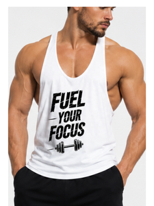 Débardeur de sport pour homme, coupe ajustée, respirant, séchage rapide, mélange de coton, pour la musculation - Product Image 3
