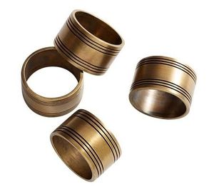 Elegant Aluminum Napkin Rings With Shiny Metallic Finish For Wedding Reception <b>Table</b> Settings And Home Decor - Product Image 1