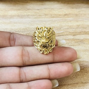 Bagues Dragon Tendance 2026, Bagues Gothiques en Laiton pour Hommes, Plaqué Or 18 carats, Bague Punk à Motif de Créature Mythique, pour Vente en Gros/OEM - Product Image 3