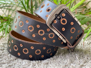 Cinturón con hebilla duradero y elegante de cuero genuino a la moda, cinturón perfecto de alta calidad, cinturones de cuero Unisex - Product Image 2