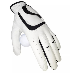 Gant de golf en cuir véritable blanc, main gauche, antidérapant, fermeture auto-agrippante, unisexe, sport - Product Image 5