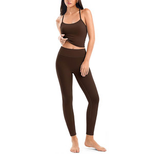 Stylish Women <b>Yoga</b> Sets Solid Eco-Friendly Soft Lightweight Two Piece Activewear Outfit for <b>Yoga</b> <b>Pilates</b> Workout Fitness - Product Image 1