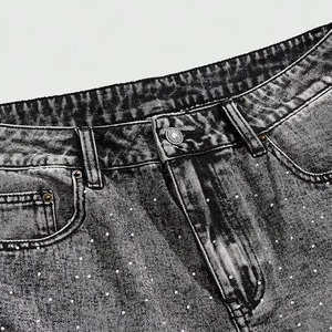 New High Quality Breathable Light Wash Straight Denim Shorts <b>Men</b> Casual Summer Autumn Running Wear Quick Dry Customized Color - Product Image 4