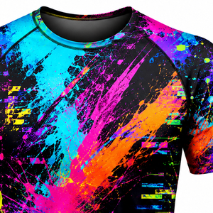 T-shirt de sport respirant à compression pour femme, manches courtes, anti-UV, pour entraînement, course à pied, gym, séchage rapide - Product Image 5
