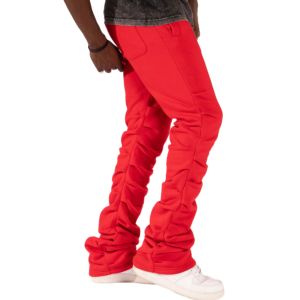 Pantalones de Hombre Estilo Vintage, Corte Holgado, Cintura Media, Diseño con Estampado y Decoración, Pantalones de Algodón Lavado para Hombre - Product Image 3