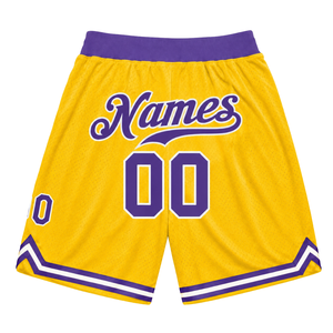 <b>Men</b> <b>Yellow</b> Purple Sublimated Mesh Basketball <b>Shorts</b> Breathable Polyester Sportswear Team Game <b>Shorts</b> Competition Wear Clothing - Product Image 2