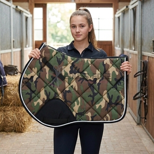 Custom Horse Saddle <b>Pad</b> Saddle Cloth Blanket Cotton Polyester Blend Diamond Quilted Breathable Anti Slip Shock Absorbing - Product Image 5