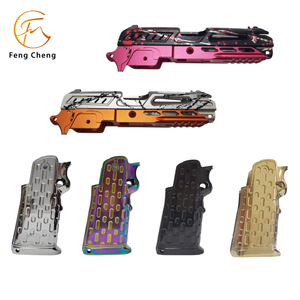 Empuñadura de Aluminio GBB 6061 de Taiwán para Juegos de Disparos, Servicio de Máquina de Perforación CNC, Accesorios para Pistolas de Juguete SQB AEG, Acero Inoxidable - Product Image 1