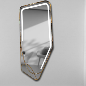 Realza tus espacios con nuestro impresionante espejo con marco de S S PVD, que presenta un intrincado diseño de S S PVD. - Product Image 4