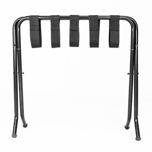 Moderno Portavaligie Pieghevole in Metallo Nero 680*400*560MM, Arredamento Pieghevole per Hotel e Camera da Letto - Product Image 6