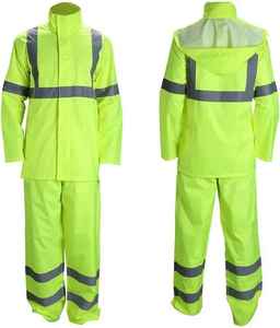 Combinaison de pluie imperméable haute visibilité, vêtements de travail réfléchissants pour la construction, vêtements de sécurité à manches longues, vêtements de sécurité intégrale, vente en gros - Product Image 1