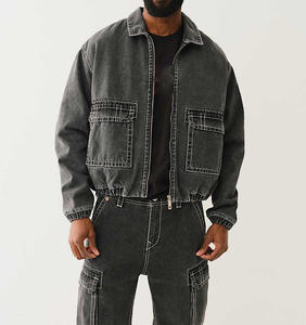 Light Wash Denim Jacket Vintage Casual Streetwear Fashion Outerwear - Product Image 2